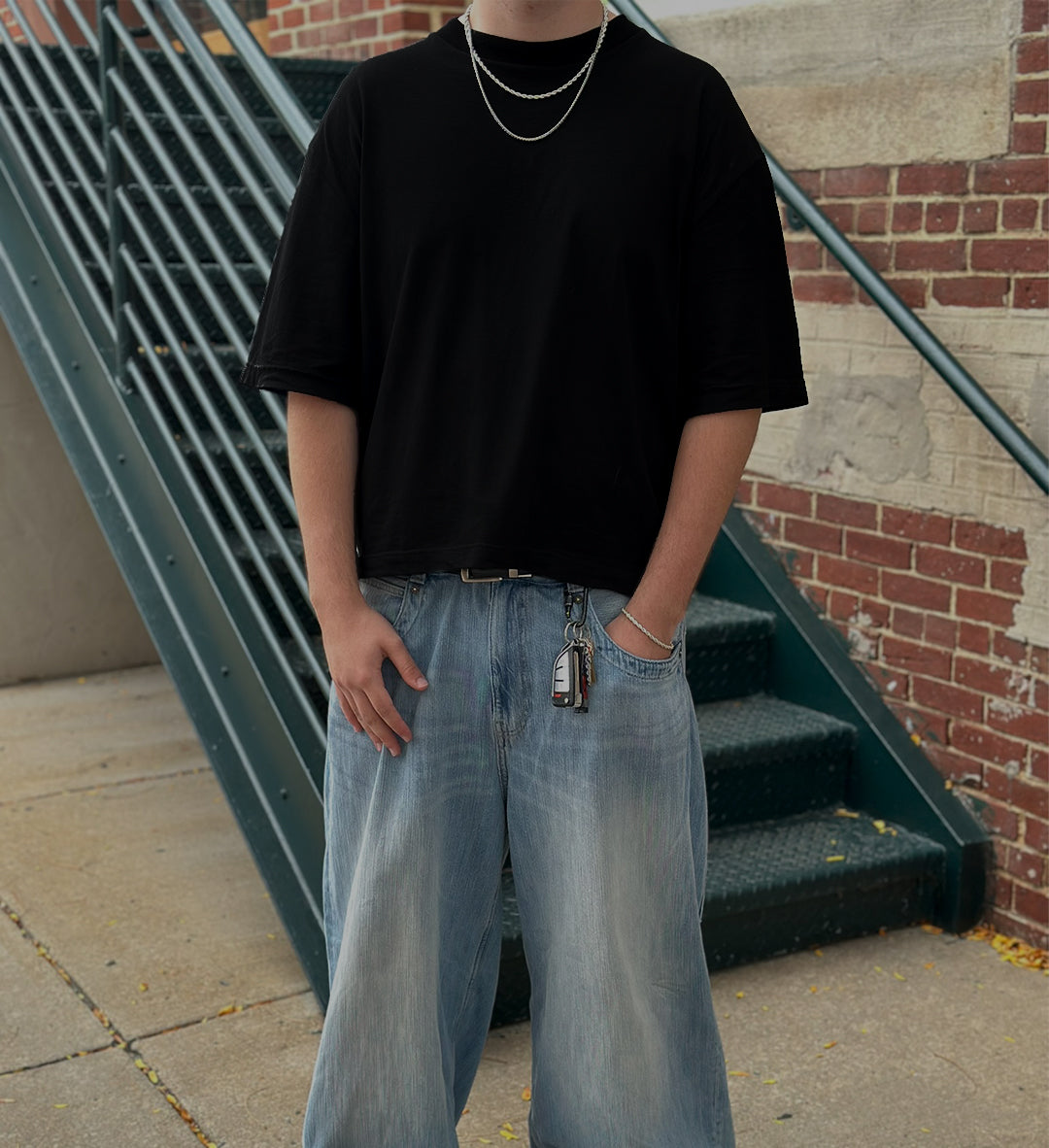 PROTOTYPE 1.0 CROPPED BOXY TEE BLACK